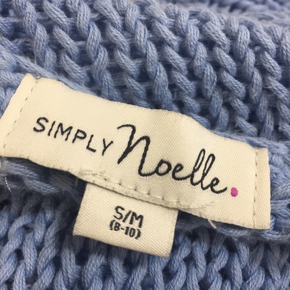 Simply Noelle Sky Blue Cropped Cotton Cardigan Sweater SZ S/M 8-10 - Picture 8 of 12